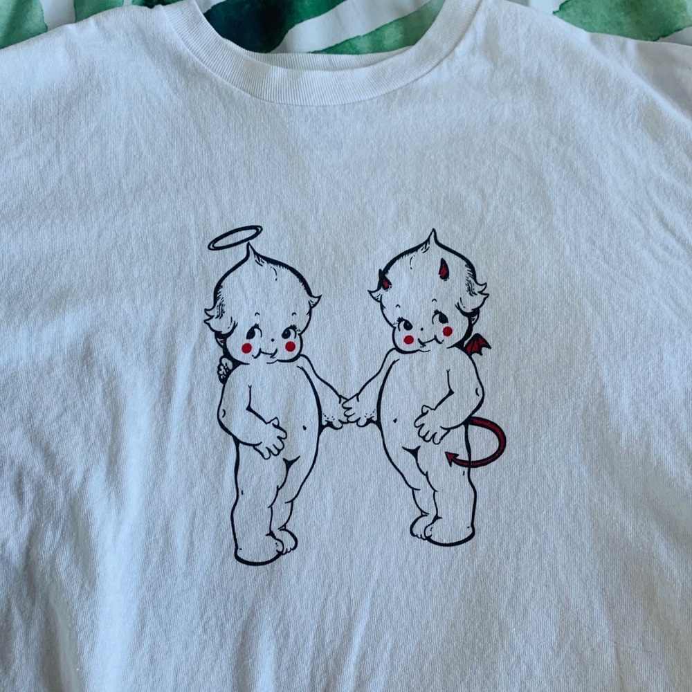 Brandy Melville Kaitlyn Baby Angel & Devil Top